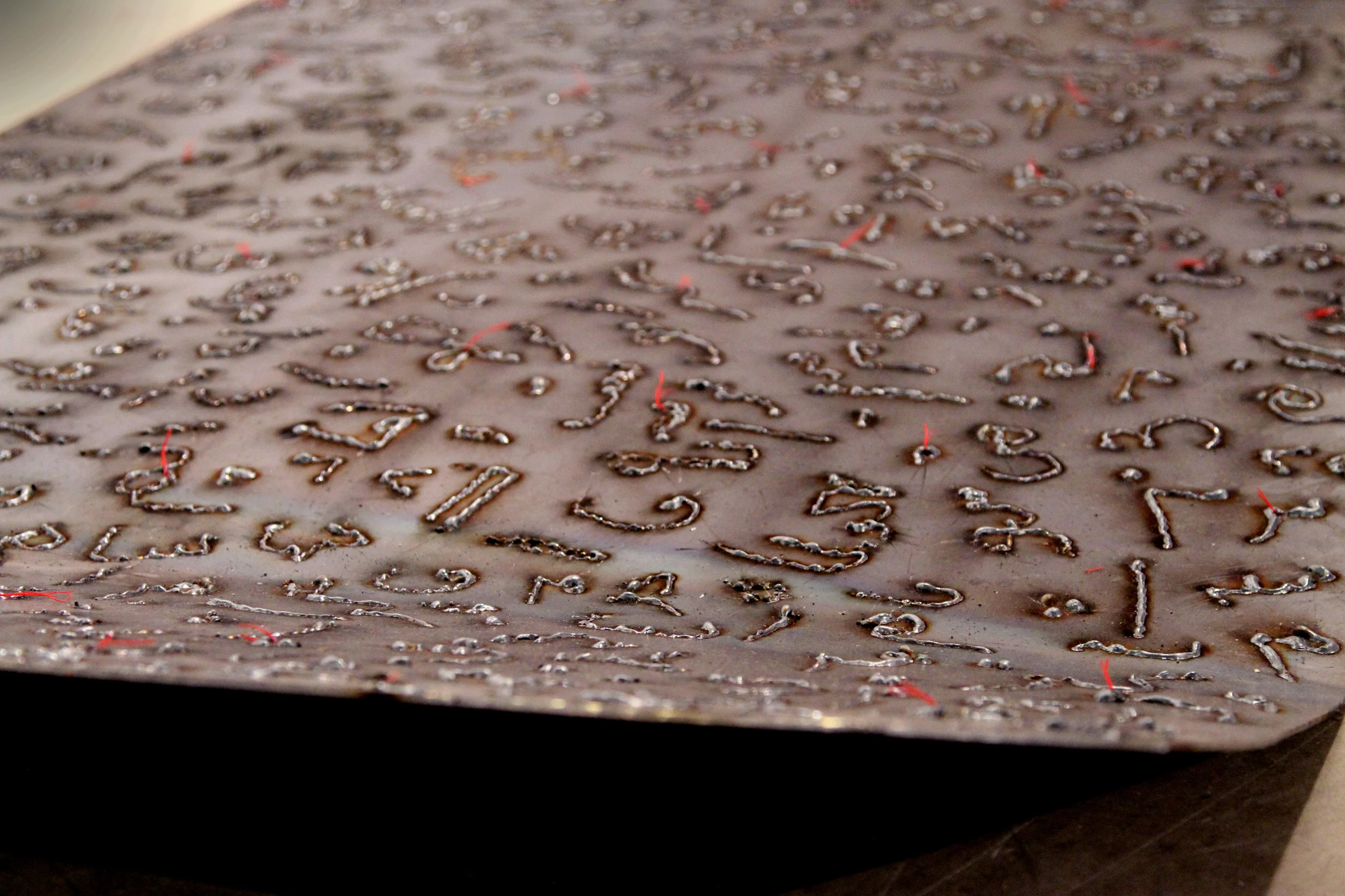 If I'd Known That Beforehand (detail) | Steel, Thread, Weld | 6x4 ft.