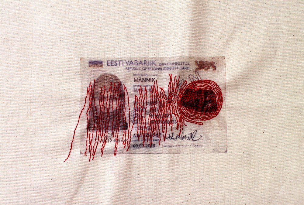 Find Shelter in Another Skin #7 | Unique Piece | Transfer Print on Fabric Hand Sewn by the Artist | 44 x 38 cm