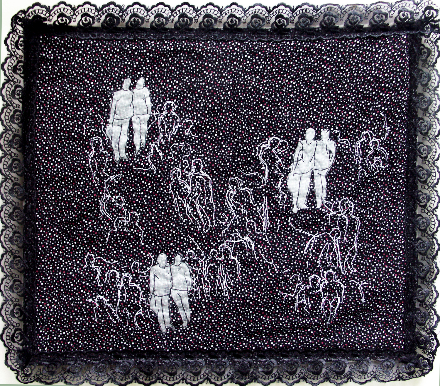  Do Not Push a Tantrum| &nbsp;Hand Sewing on Fabric | 40 x 30cm   