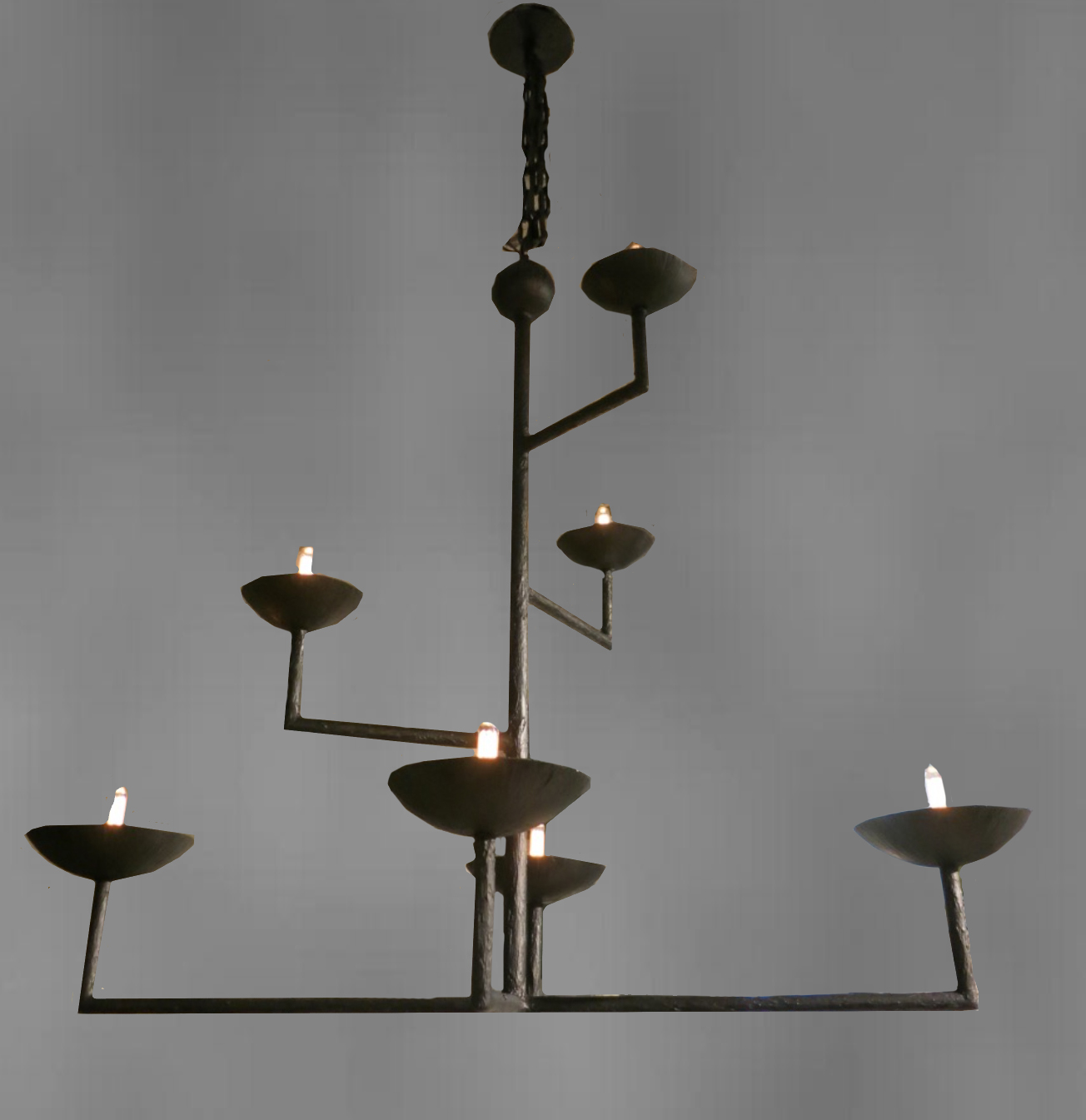 Regtangular Bronze PLaster Chandelier 2.jpg