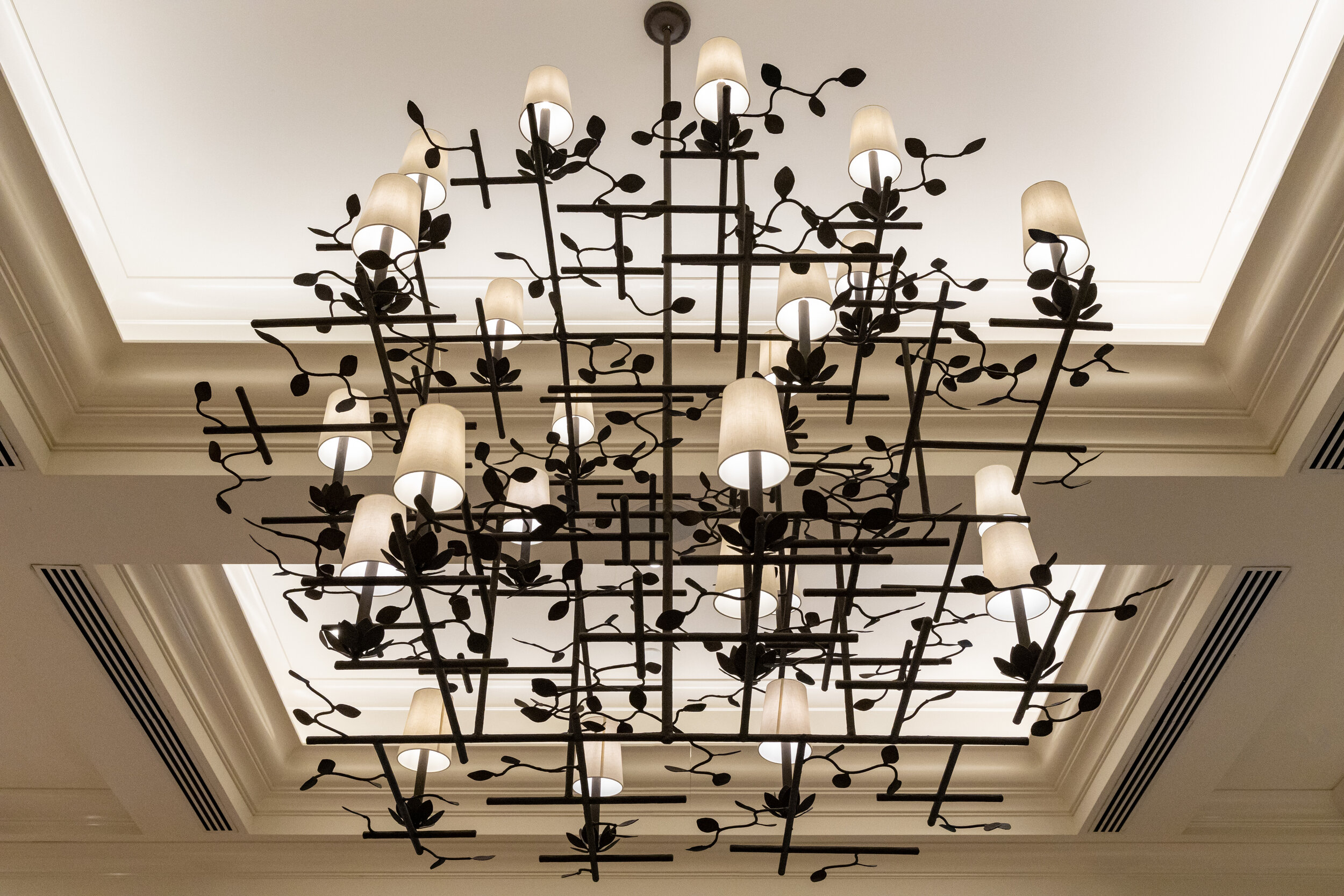 Lotus Chandelier with Light Shades