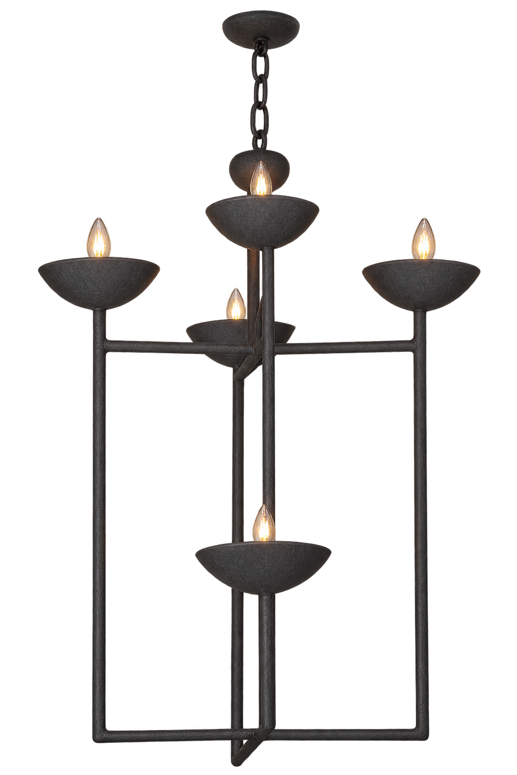Lantern Ball & Chain Black Chandelier.png