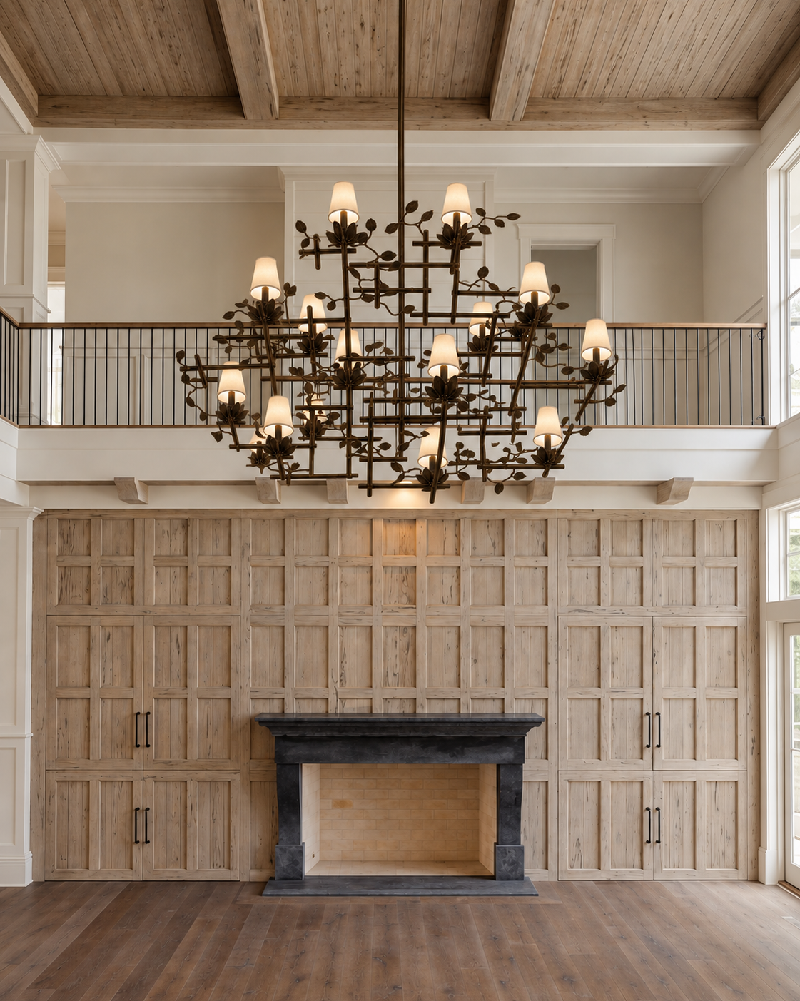 Lotus Chandelier XL with Shades rendering.png