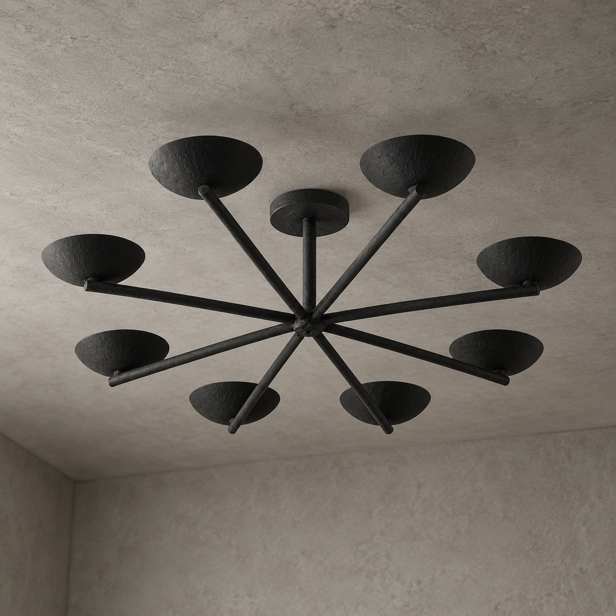 Black Spoke Chandelier