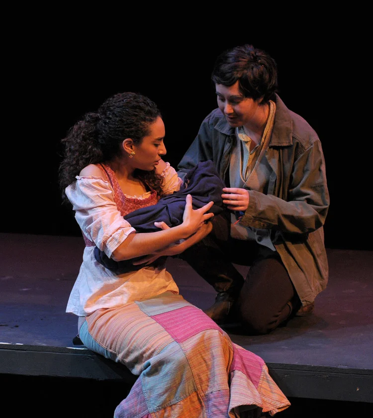 Maggie Marie Rodgers and Halah Zenhom in Woyzeck at George Mason University