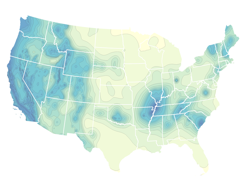 Earthquake Hazard across the US