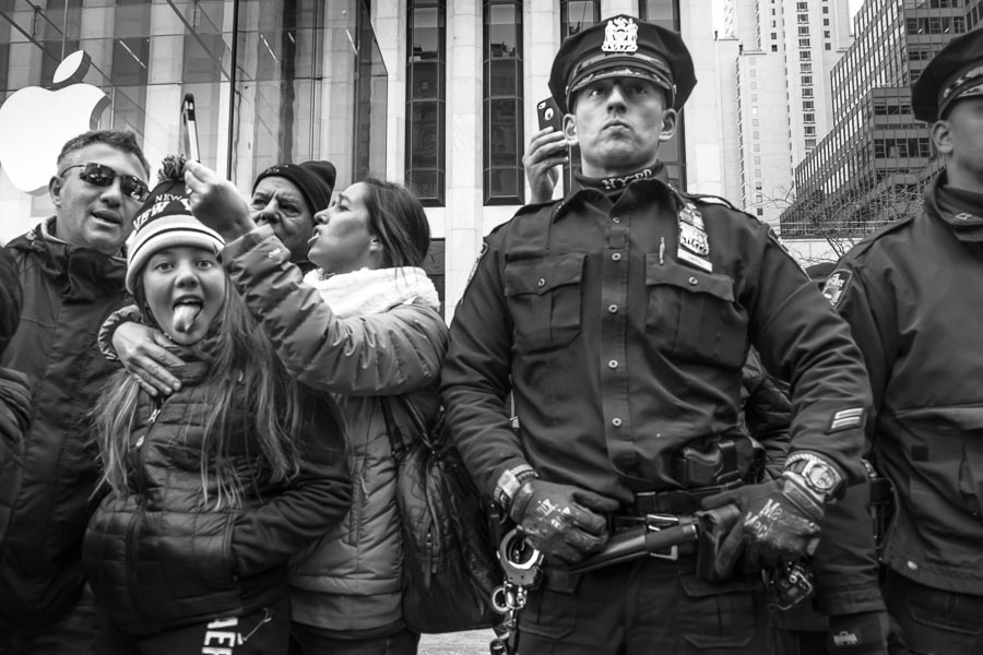 An Officer and a Little Girl.