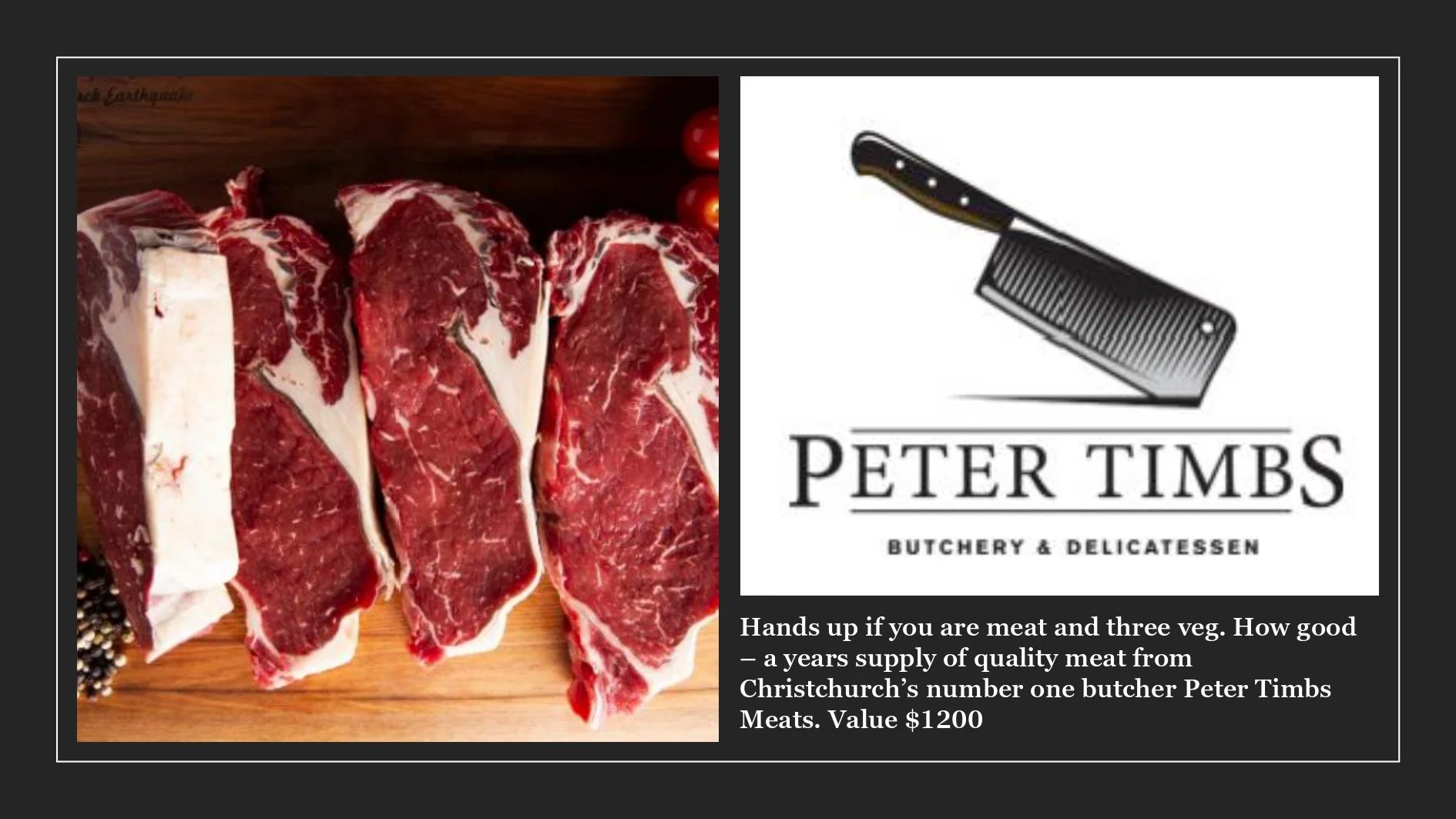 Peter Timbs meat selection — The Elmwood Club