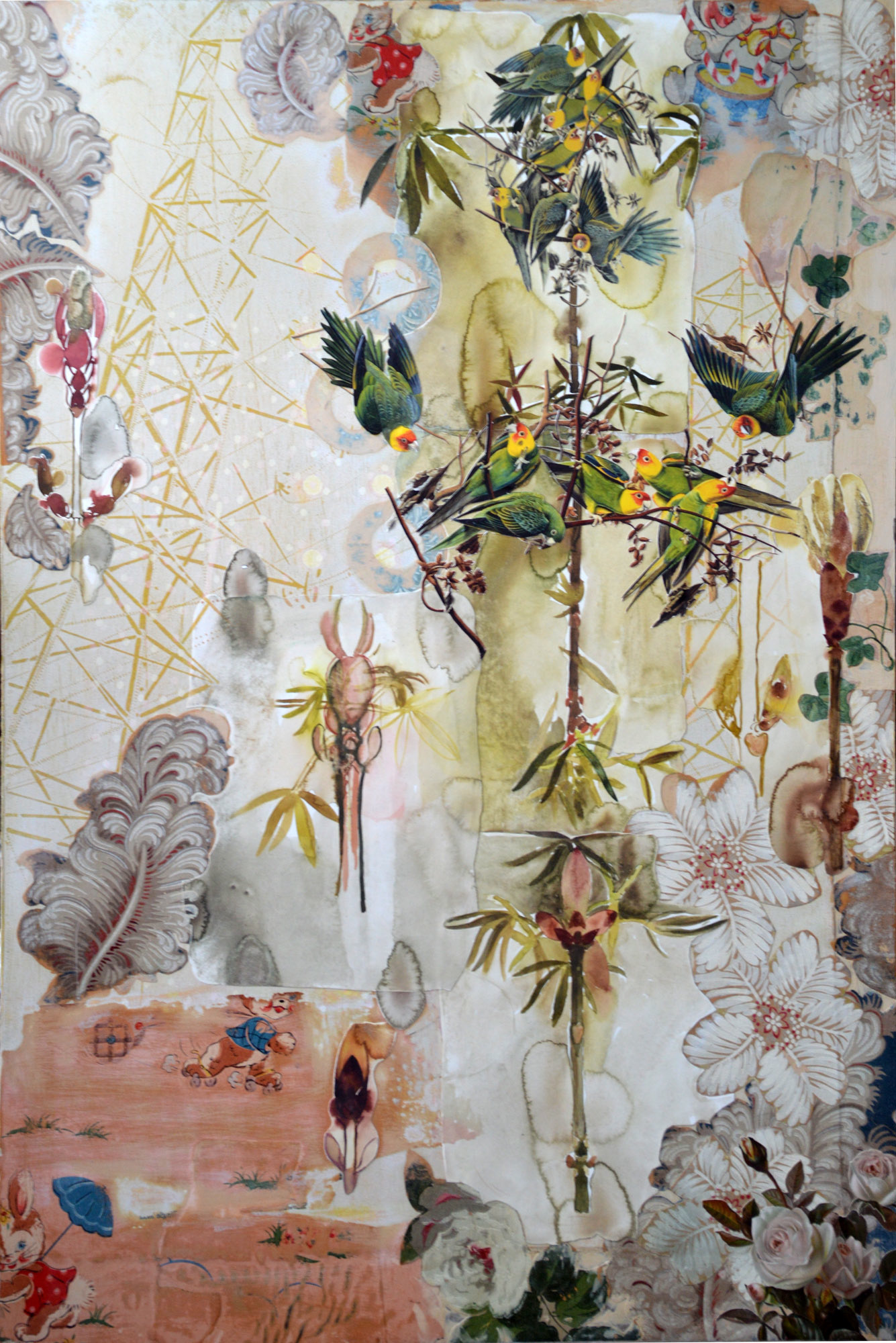 2. Budding Chestnuts, mixed media collage, 48x32, Maggy Aston.jpg