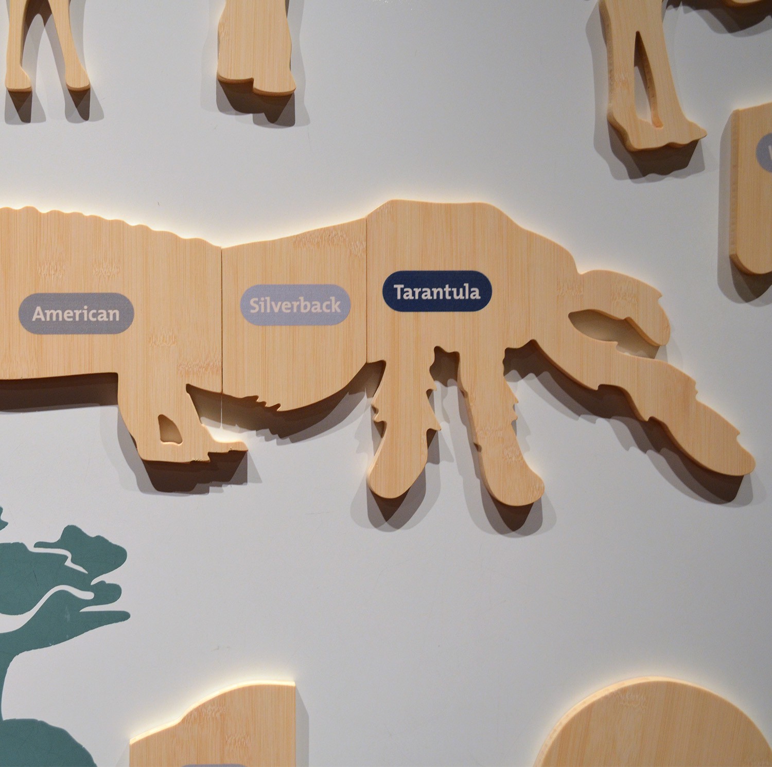 Magnet puzzle that allows visitors to mix-and-match animals.