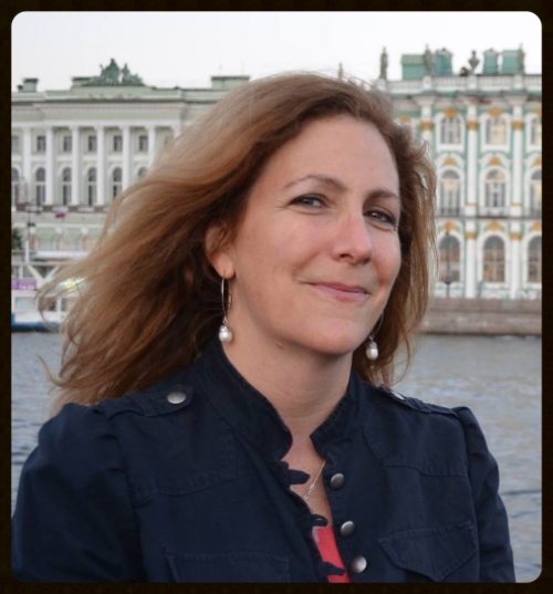 Hutner in St. Petersburg, Russia, where she gave a presentation on "Maternal Anti-Nuclear History" (Summer 2012).