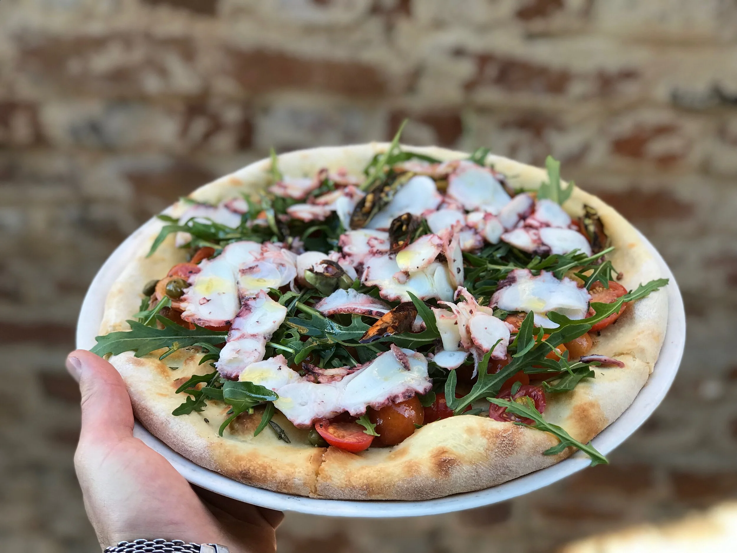 fremantle octopus carpaccio woodfired pizza.JPG