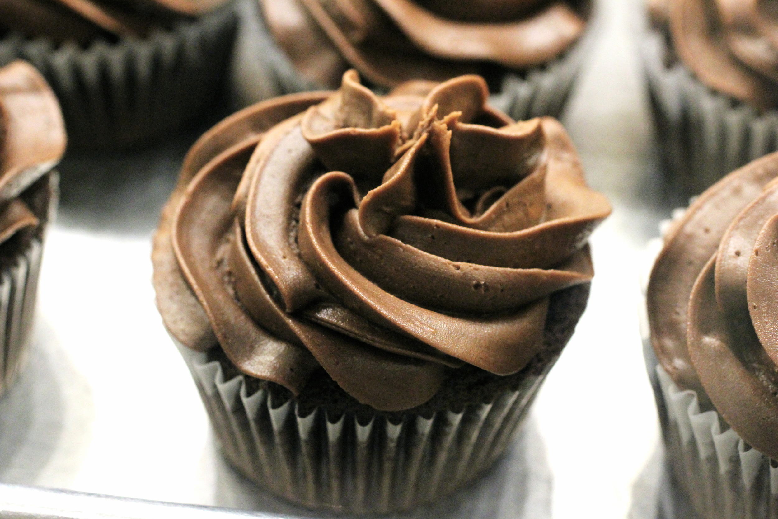 "Chocolate" - rich chocolate cake, chocolate icing, chocolate, chocolate and chocolate!