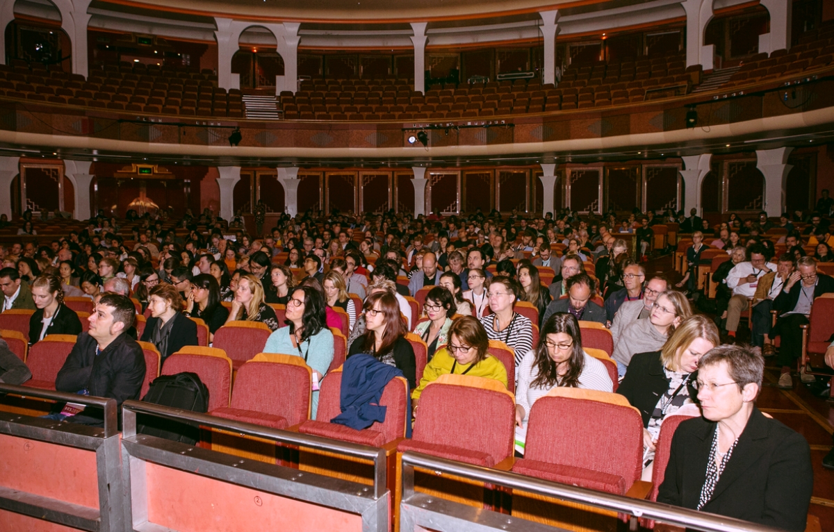 A view into the audience in the Brighton Dome at DRS 2016.