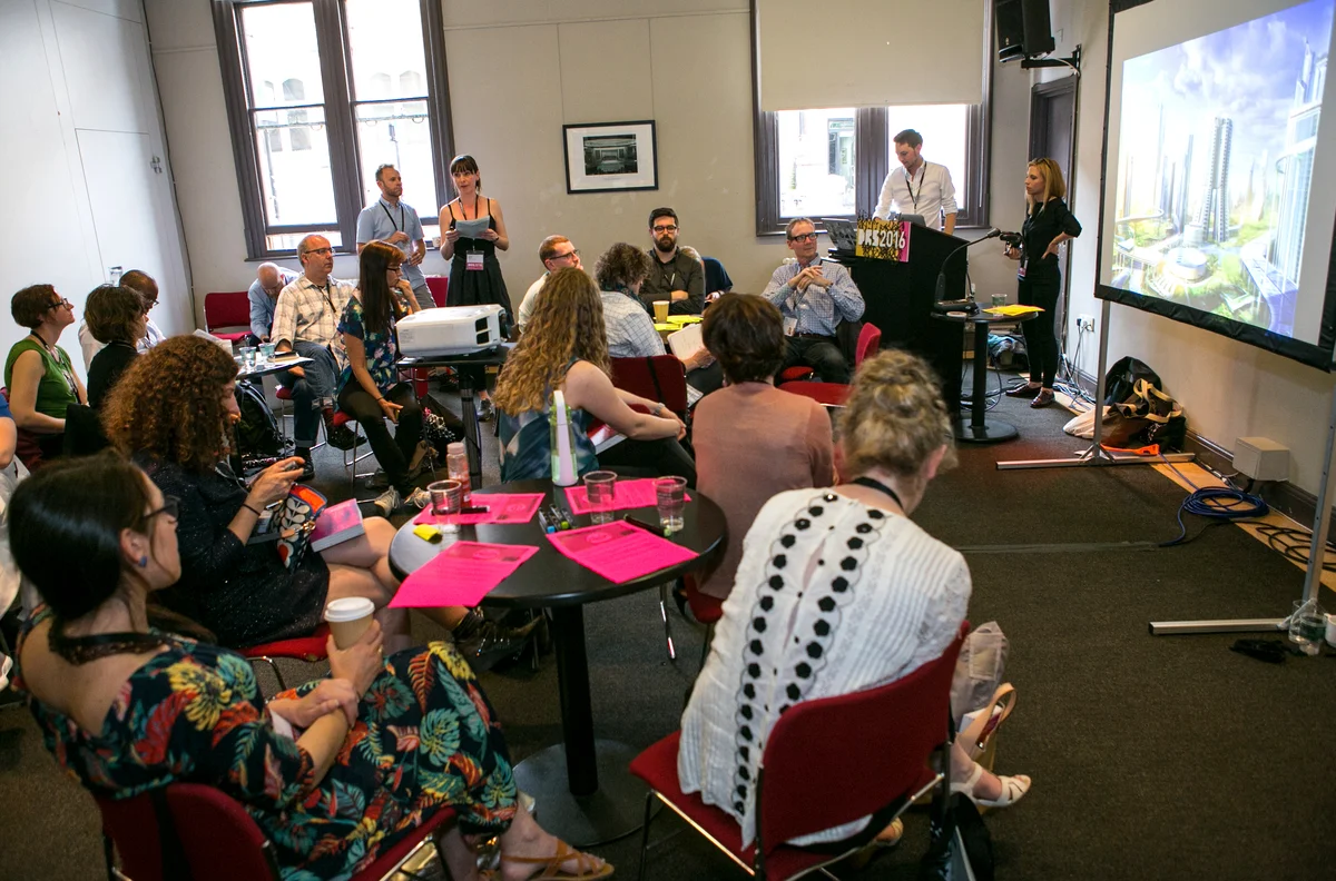 Impression from the conversation setting at The Brighton Dome, DRS 2016. Image credit: DRS2016 and Pete Jones Photography