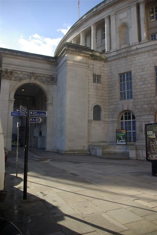 Side View With Signpost