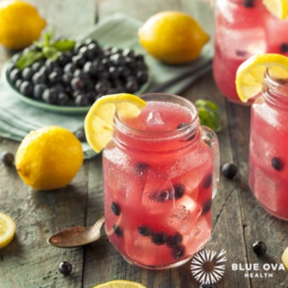 Fresh Organic Blueberry Lemonade