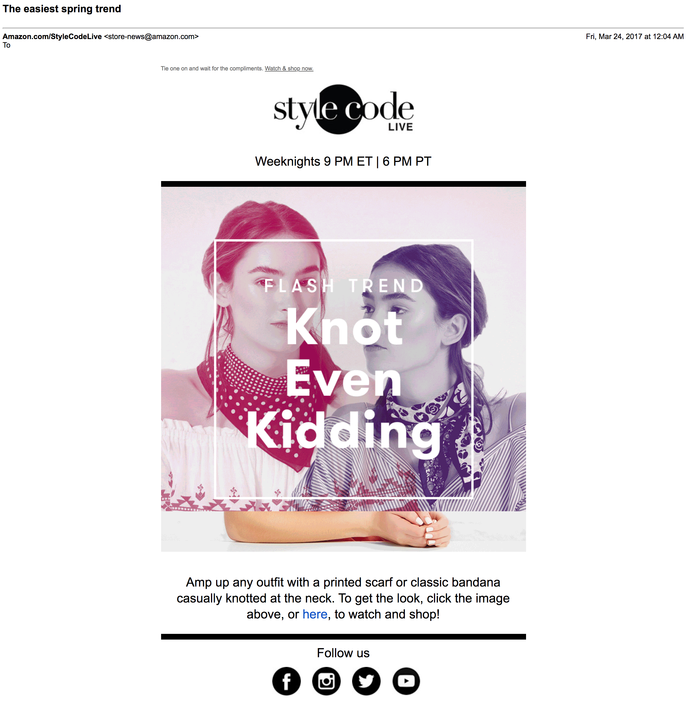 Above: Amazon marketing emails