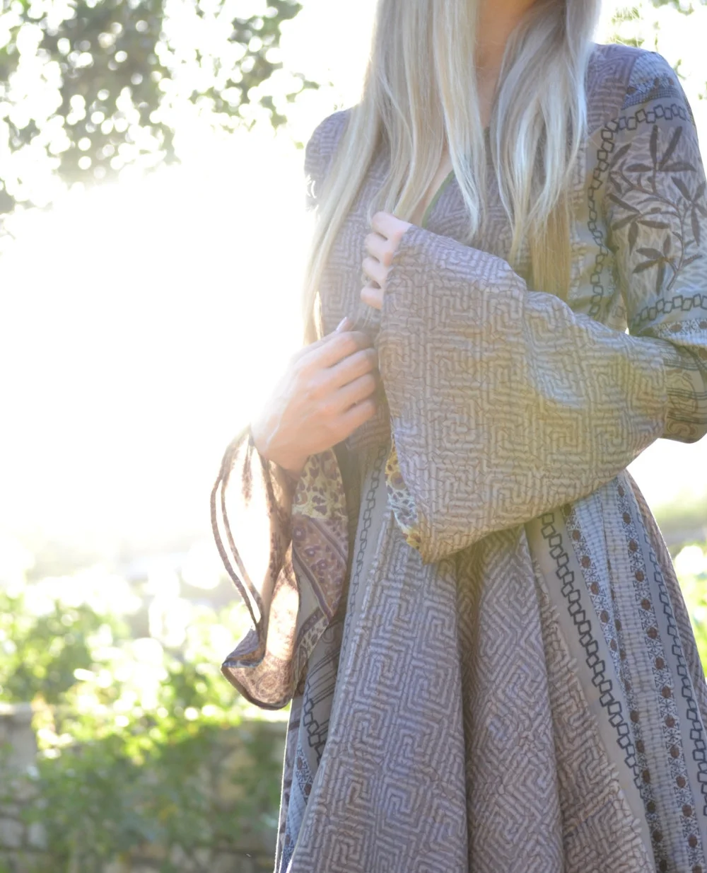 CALYPSO DRESS /// BELL SLEEVE DRESS /// SMALL  Lux Divine