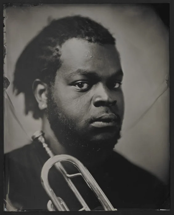 Chris Cotton, The Stooges Brass Band, Tintype, 2013