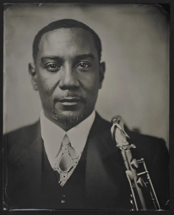 Cedric, Treme Brass Band, Tintype, 2013