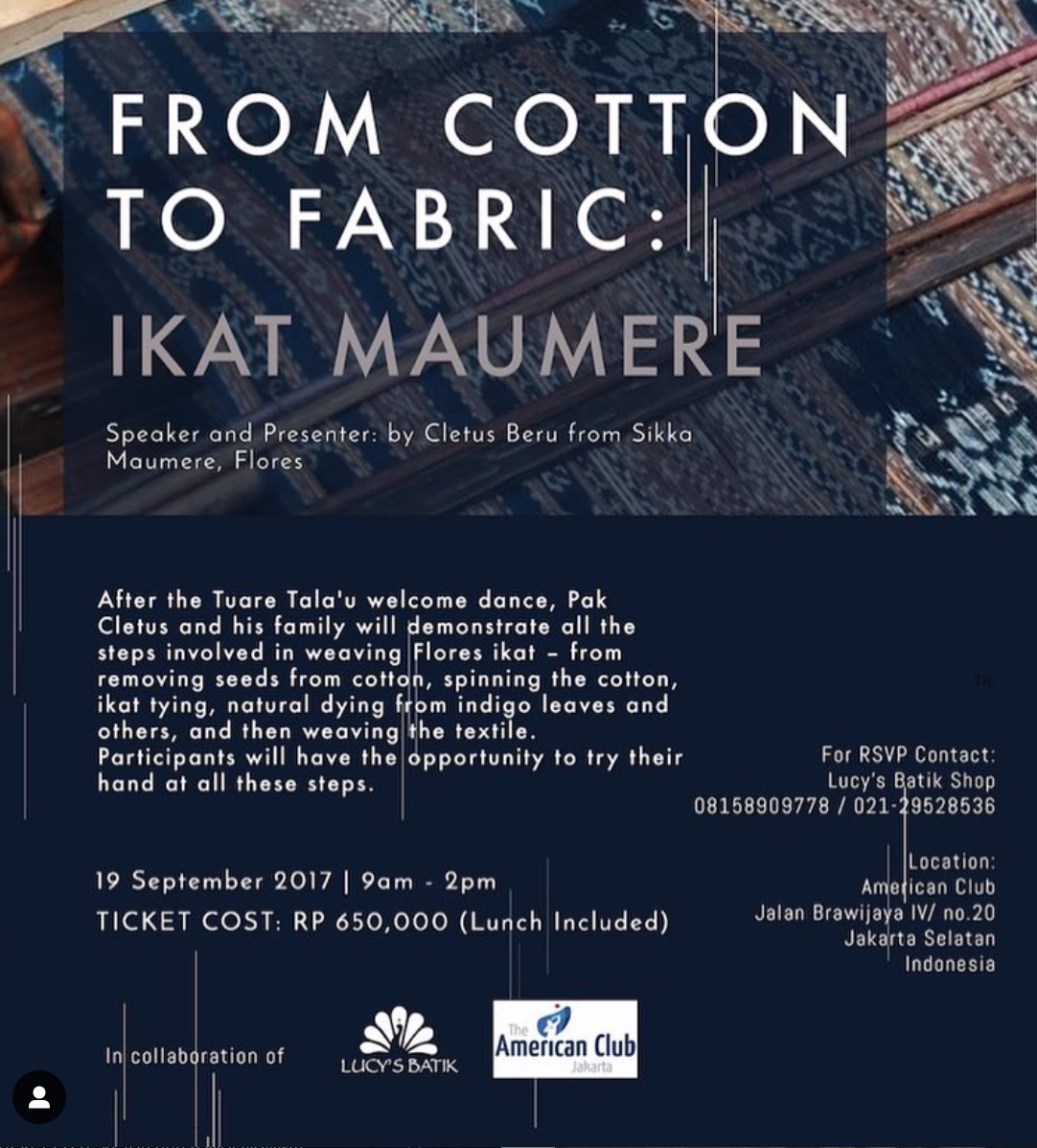 From Cotton to Fabric: Ikat Maumere