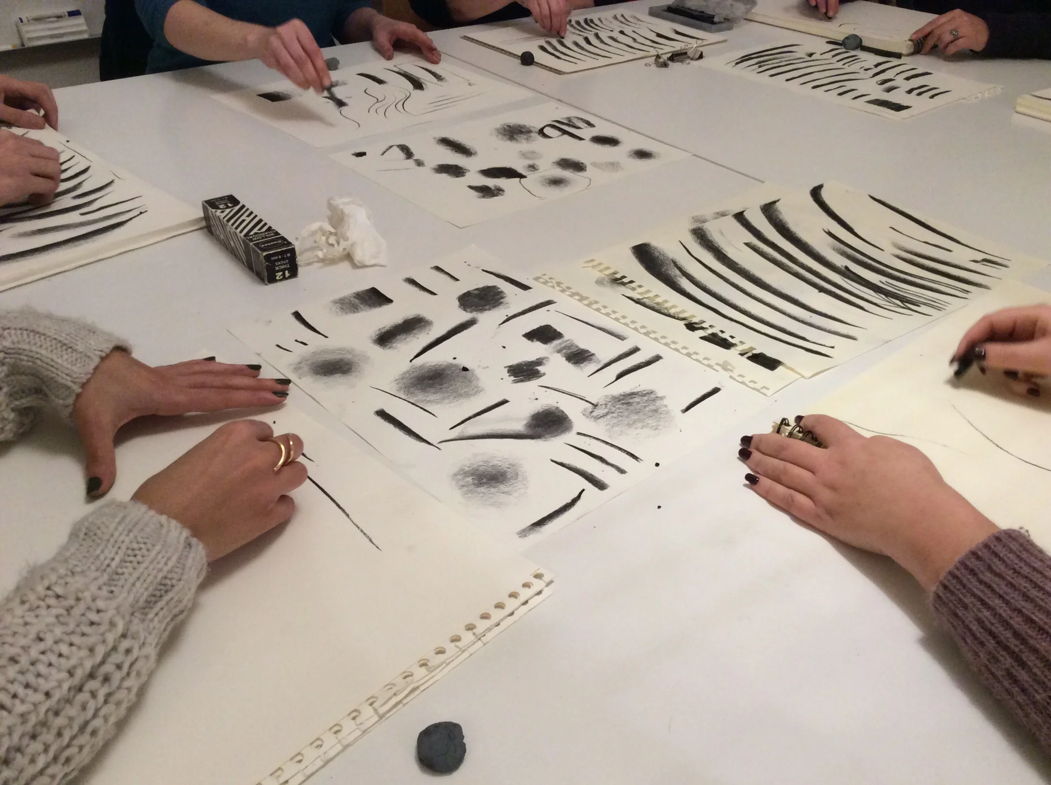 Técnica com carvão - Charcoal technique