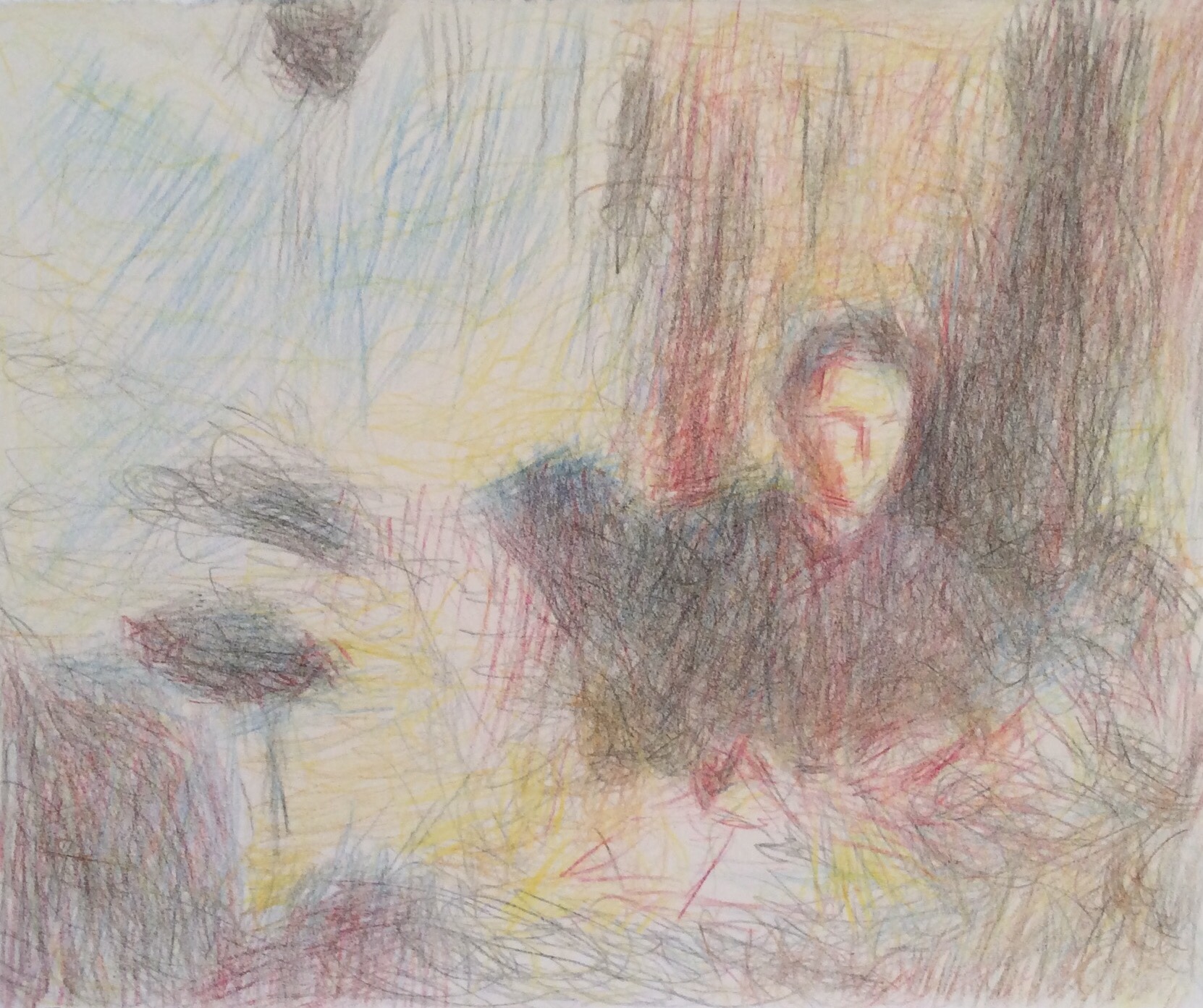 Desenho de aluna a partir de pintura