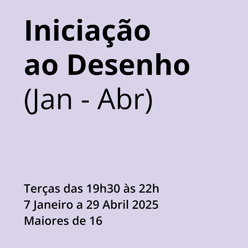 Come&ccedil;a a 7 de Janeiro, mais uma edi&ccedil;&atilde;o da Inicia&ccedil;&atilde;o ao Desenho. Um percurso reformulado com uma dura&ccedil;&atilde;o de 4 meses. Para principiantes &eacute; para quem quer refrescar as suas compet&ecirc;ncias a des