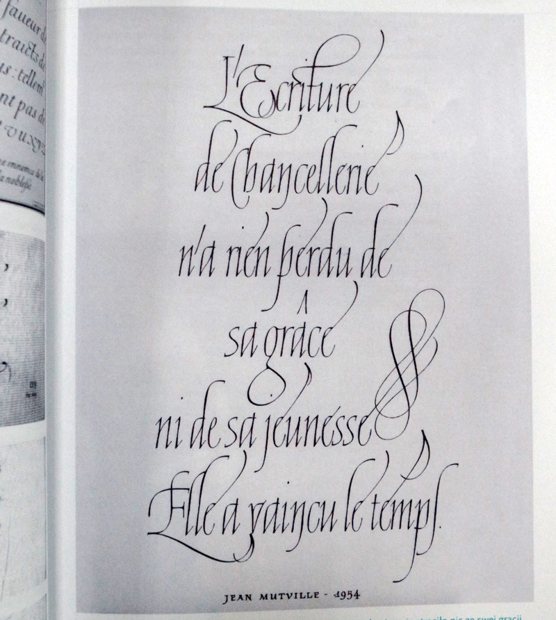 Chancery Cursive Calligraphy by Jean Larcher 