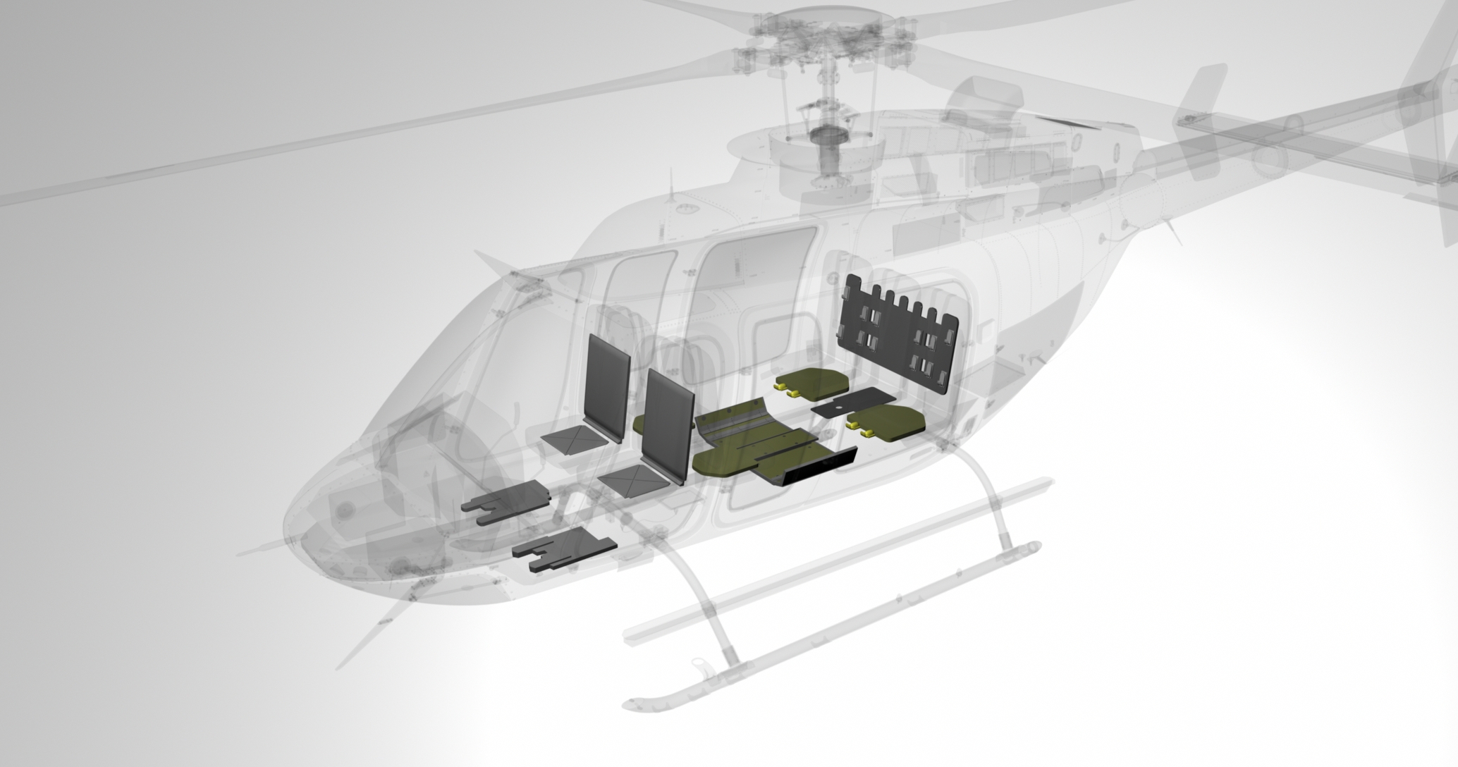 Bell 407 Cabin Ballistic Protection System, 2013