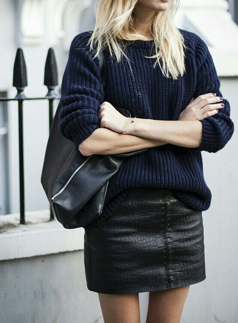 leather skirts fall winter fashion 