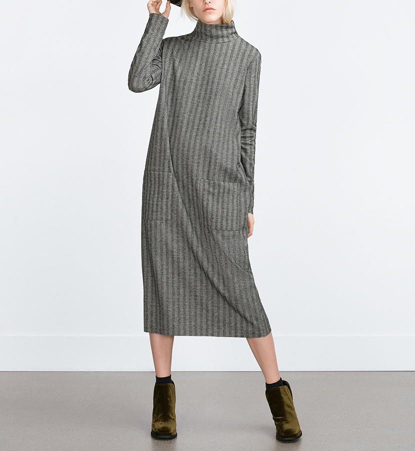 winter zara dress holiday outfit