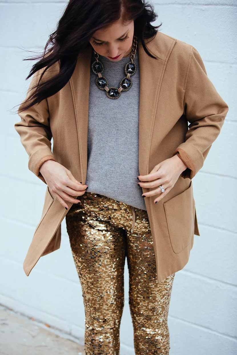 how to wear sequins pants