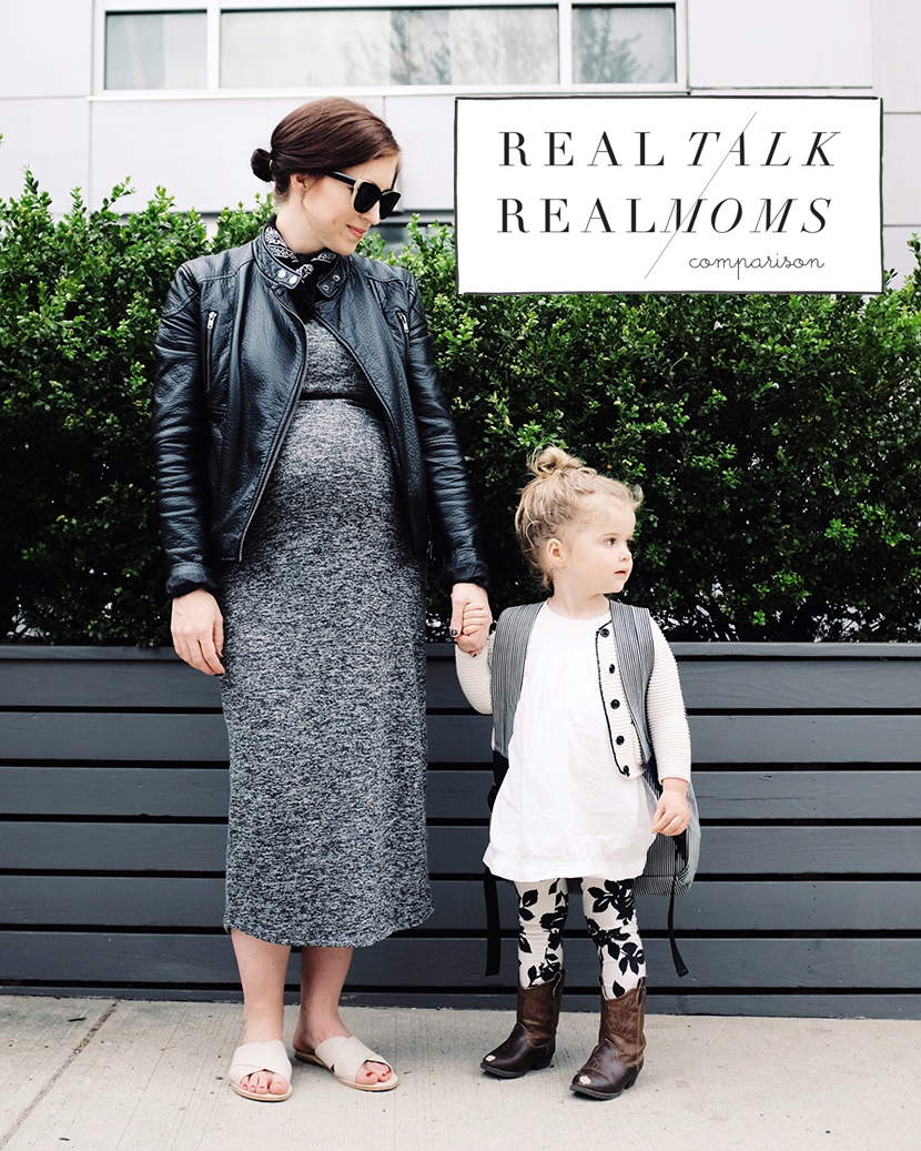 comparison among moms social media
