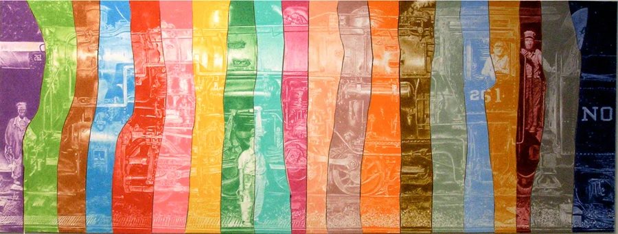 Train Save, 32" x 15", colored pencil, 2009