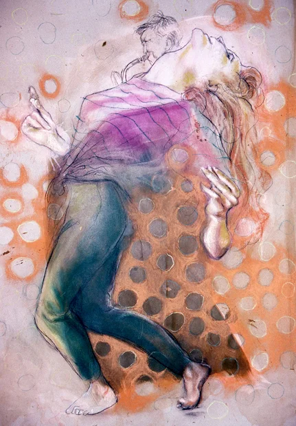 Lofty, 24"x18", conte crayon on paper, 2008