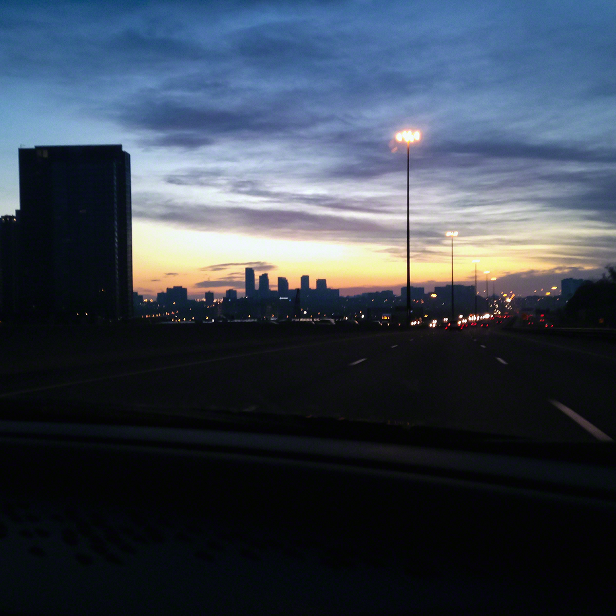 Sunrise over the city