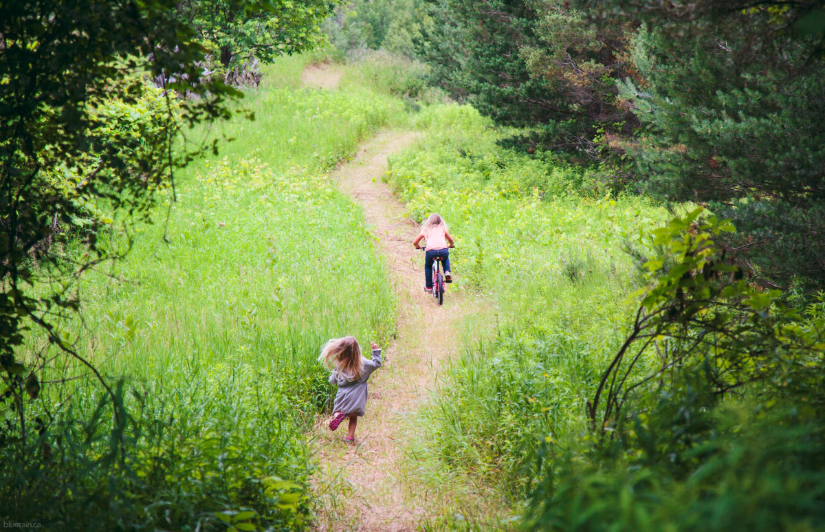 The kids almost always run or skip along this path - they rarely walk