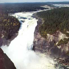 The falls prior to the diversion of the water Image source