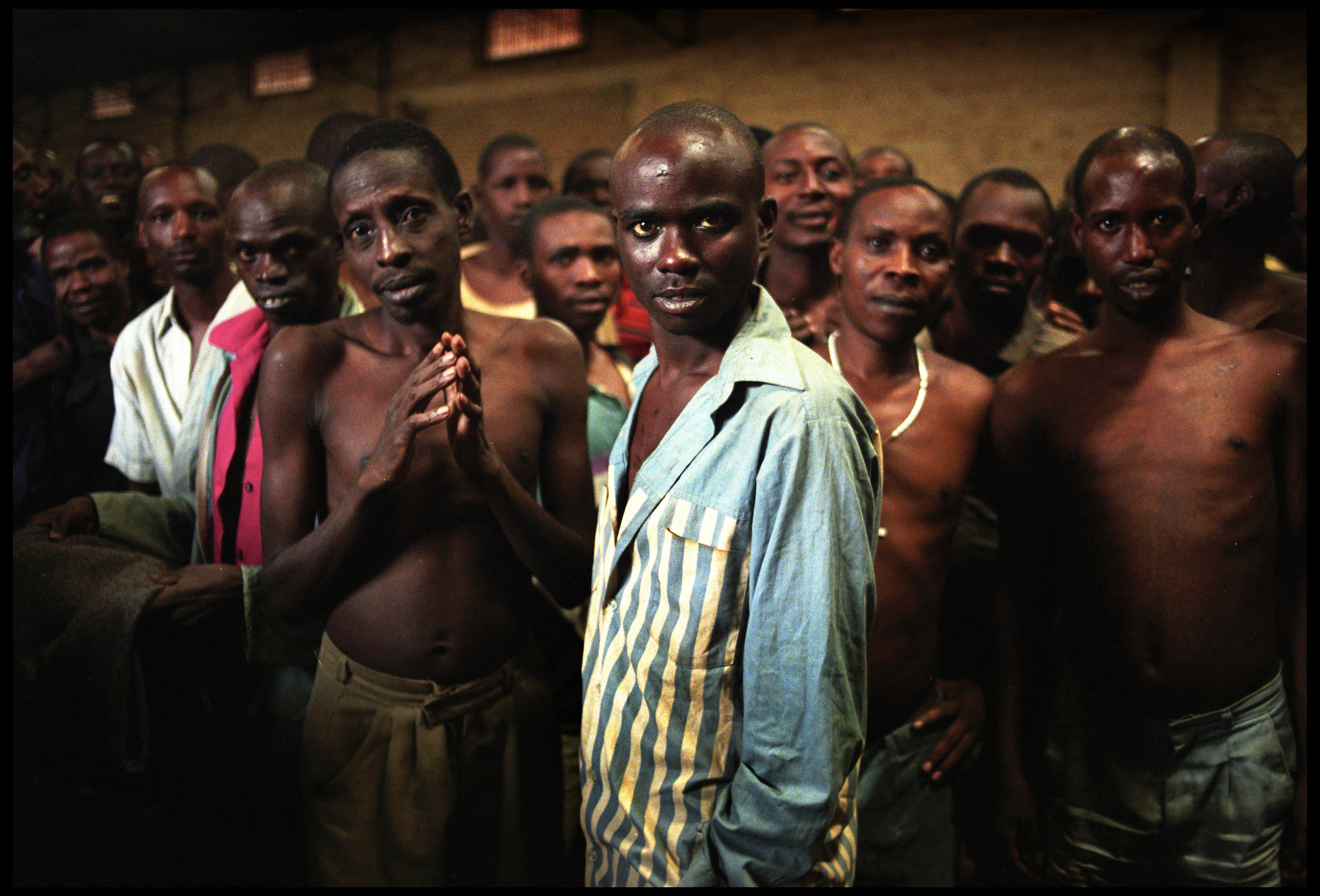 Hutu prisoners held on genocide related charges, Rwandex prison, Butare, Rwanda
