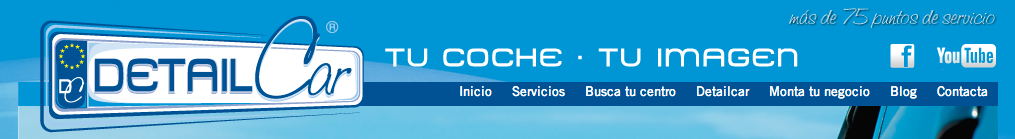 La pagina principal del sitio web de DetailCar .