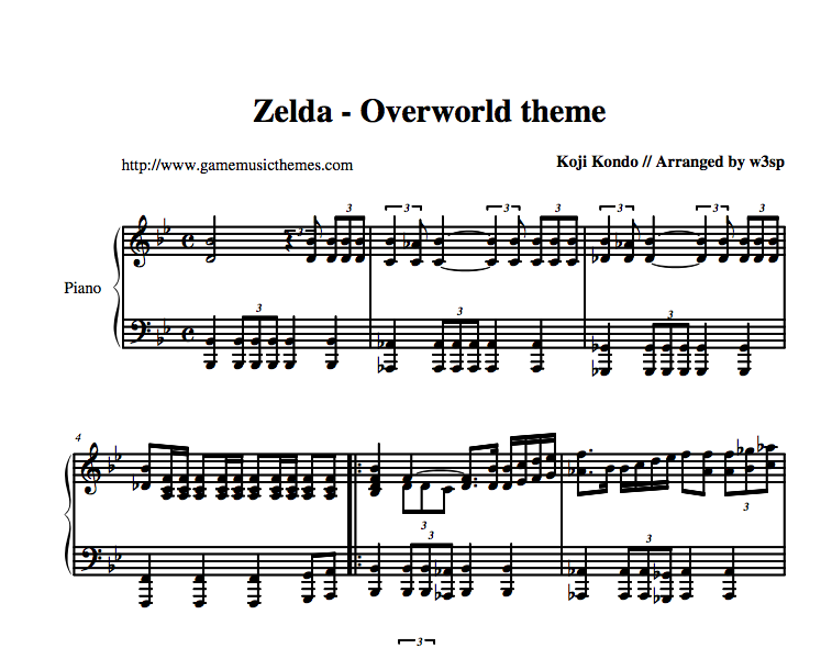 The main theme of the magical game "The Legend of Zelda" originally released on the Super Nintendo / Famicom.