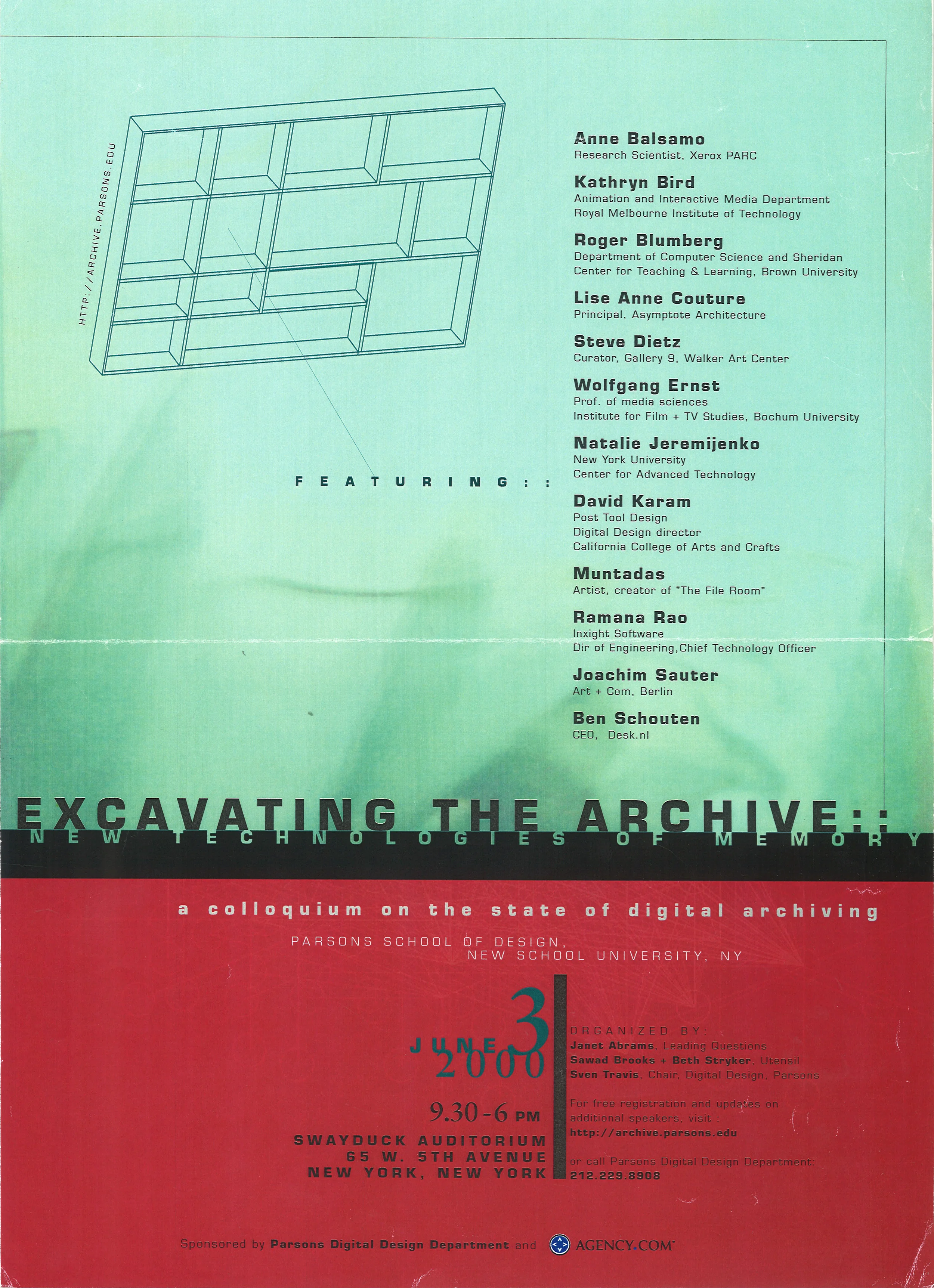 Excavating the Archive: New Technologies of Memory, Parsons, New York, 2000