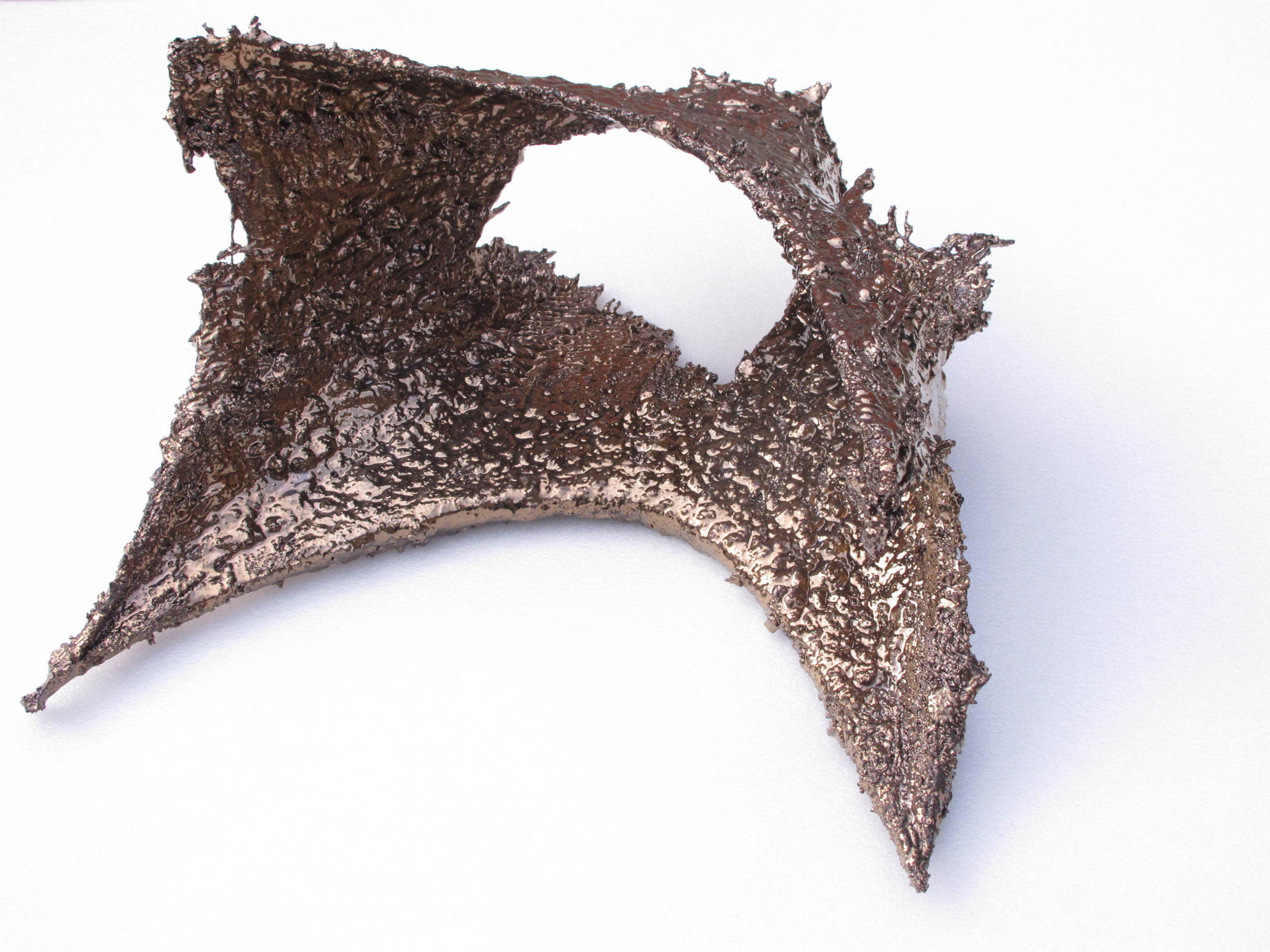 Flying Clay: Bronze, 2013. stoneware with bronze glaze. 36" W x 24" D" x 24" H. Made at the European Ceramic Work Centre, NL 