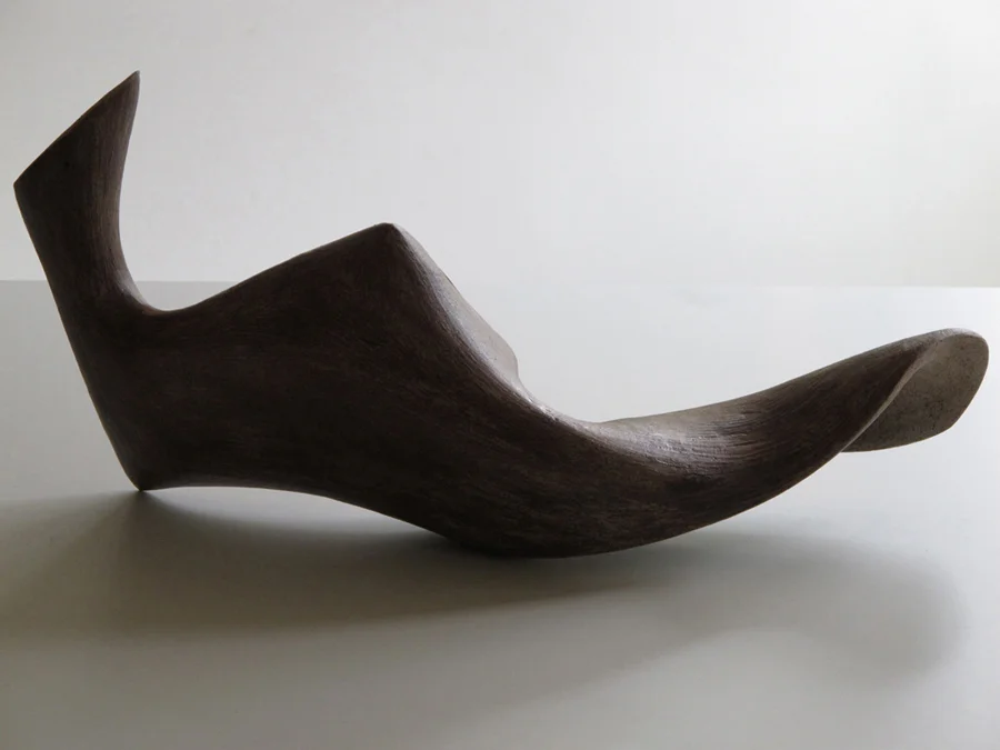 Involution, 2010. Stoneware with manganese dioxide wash. 9" x 19" x 9.5"