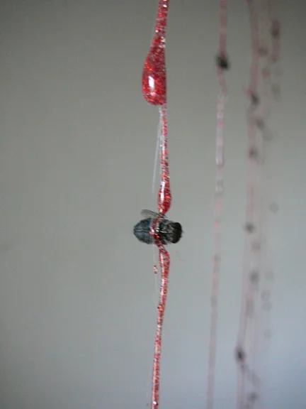 FlyTower, 2009. Hot glue and dead flies
