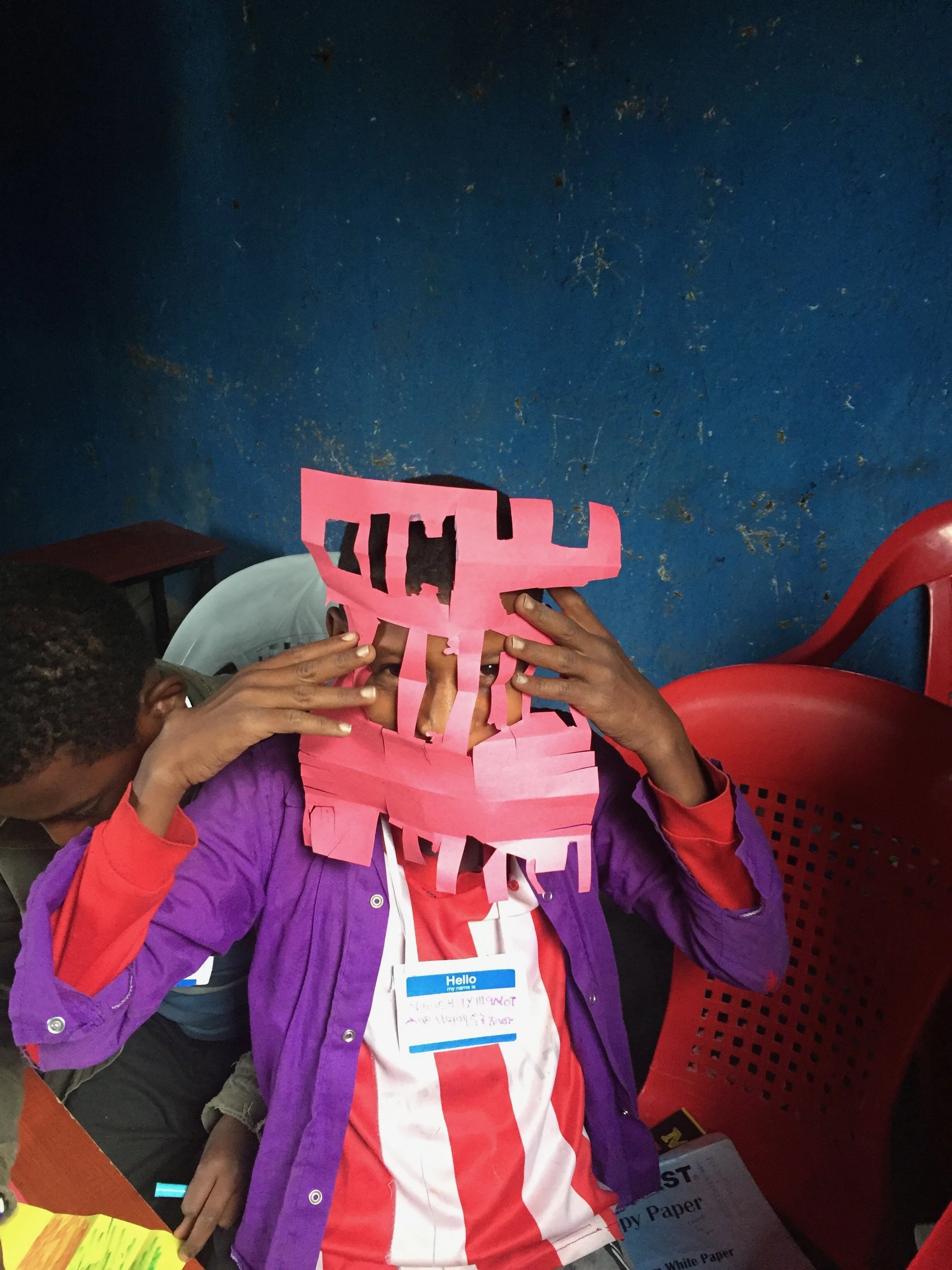 Seeing through scissor-cut pattern