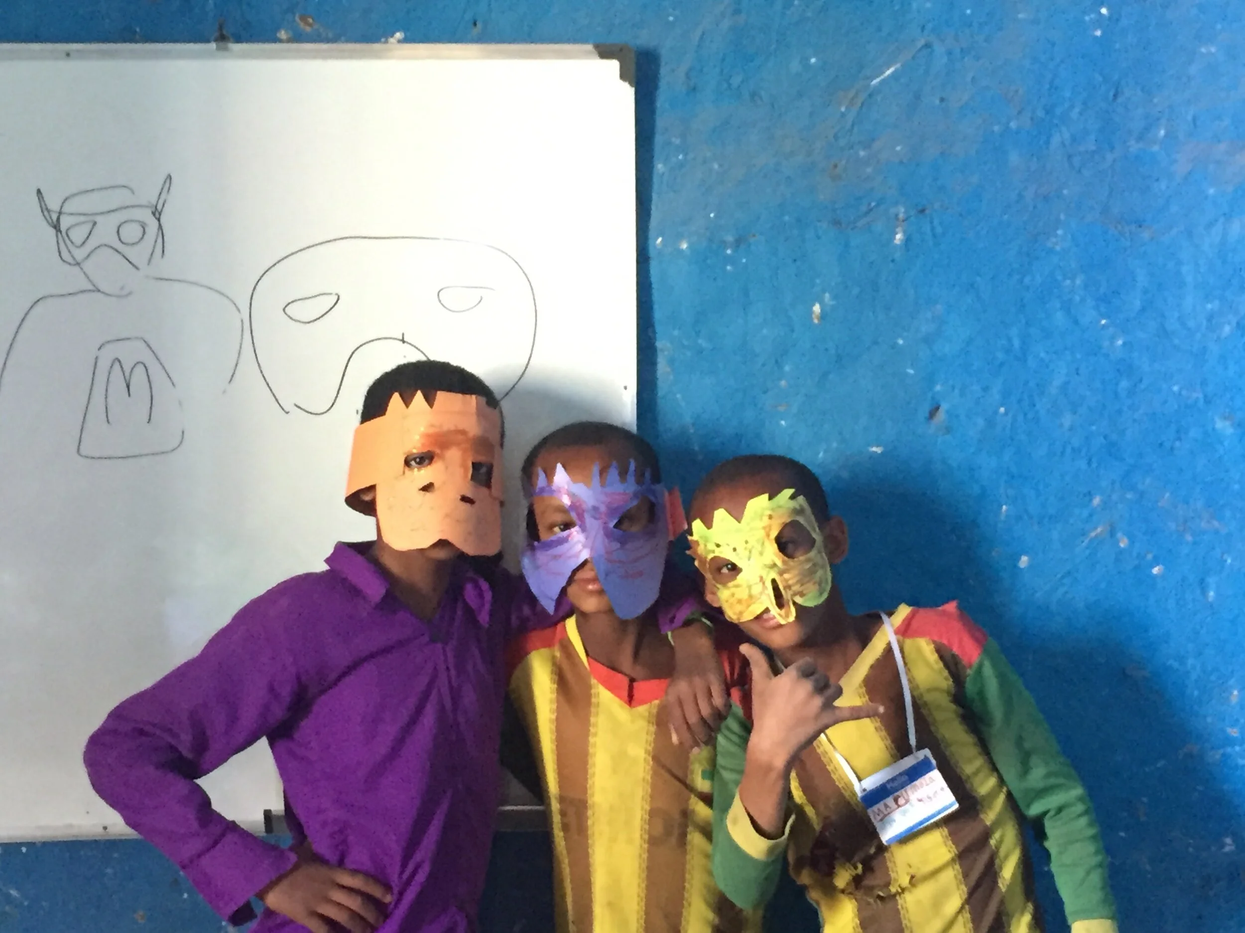 Superhero face masks