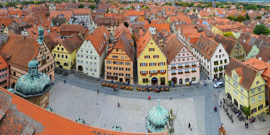 View of Rothenburg from city hall roof
